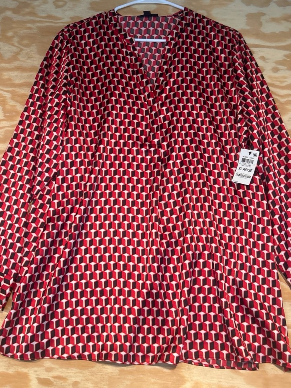 NWT’s Alfani 3/4 Sleeve Geometric Print Blouse Size XL